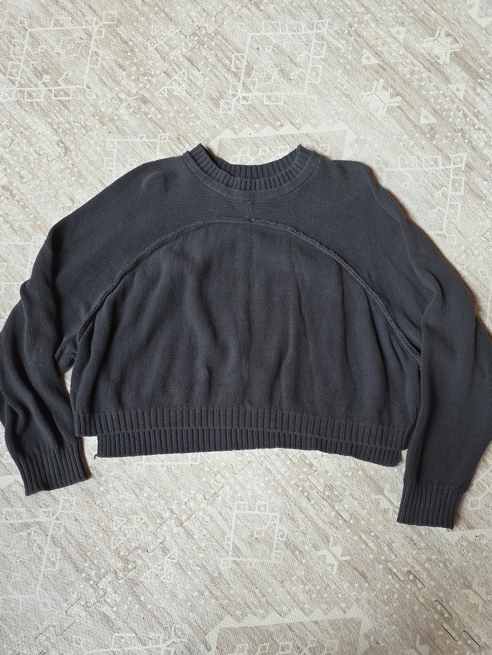 BDG Black Cropped Crewneck Sweater
